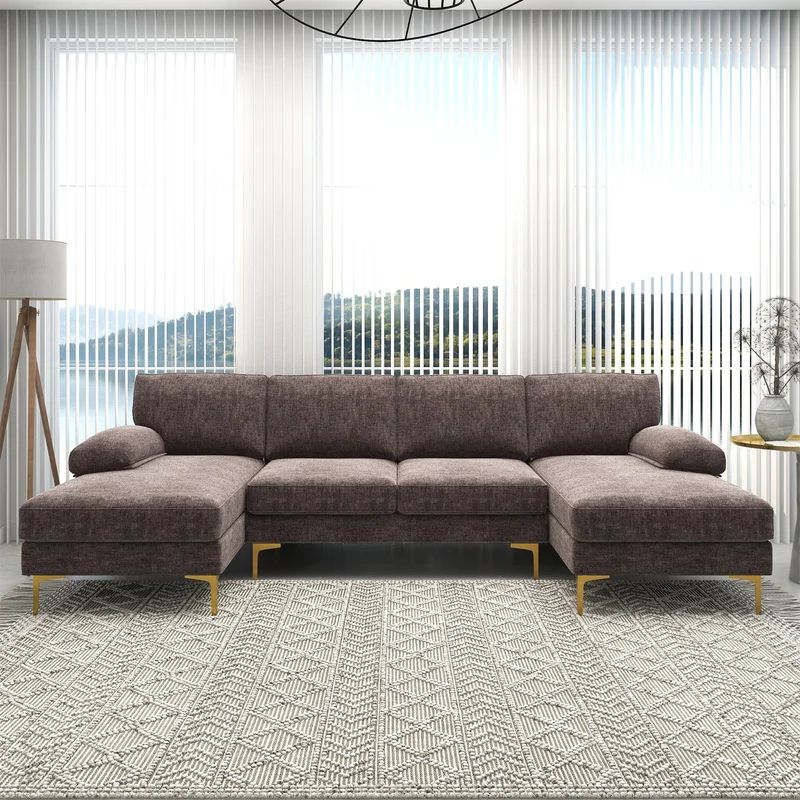 Krepps 111 Wide Stationary Sofa & Chaise Sectional | Wayfair North America