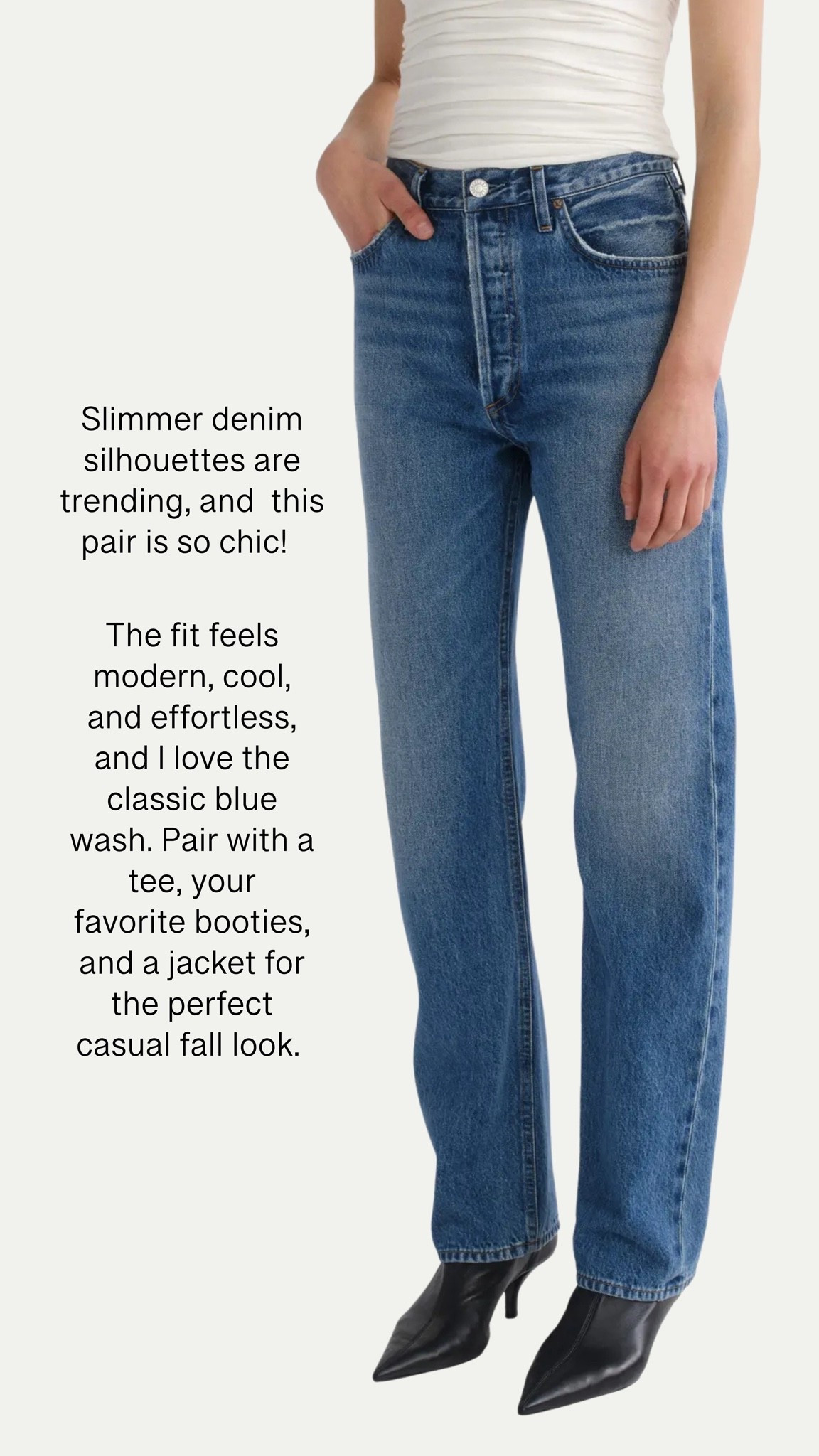 Loving these Agolde jeans!! These feel really effortless and cool, and the fit is so good. True to size, though I suggest sizing up if between sizes.