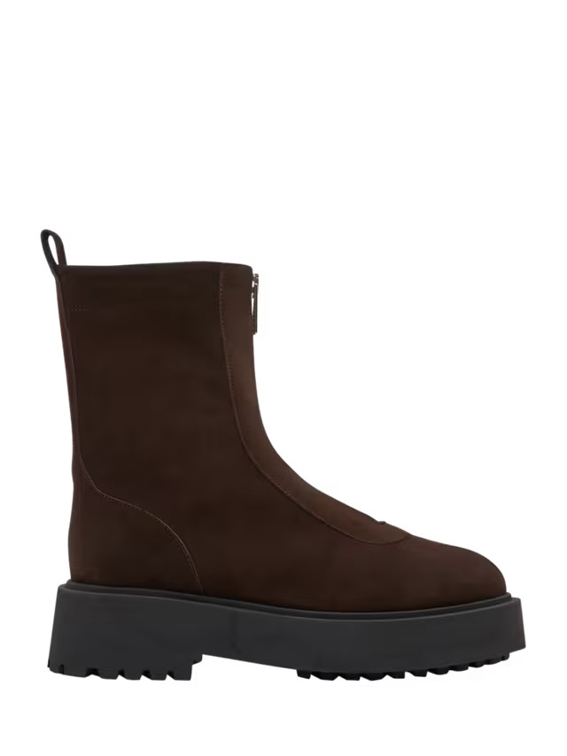 FlatteredAlma Suede Front Zip Ankle Boots | John Lewis (UK)