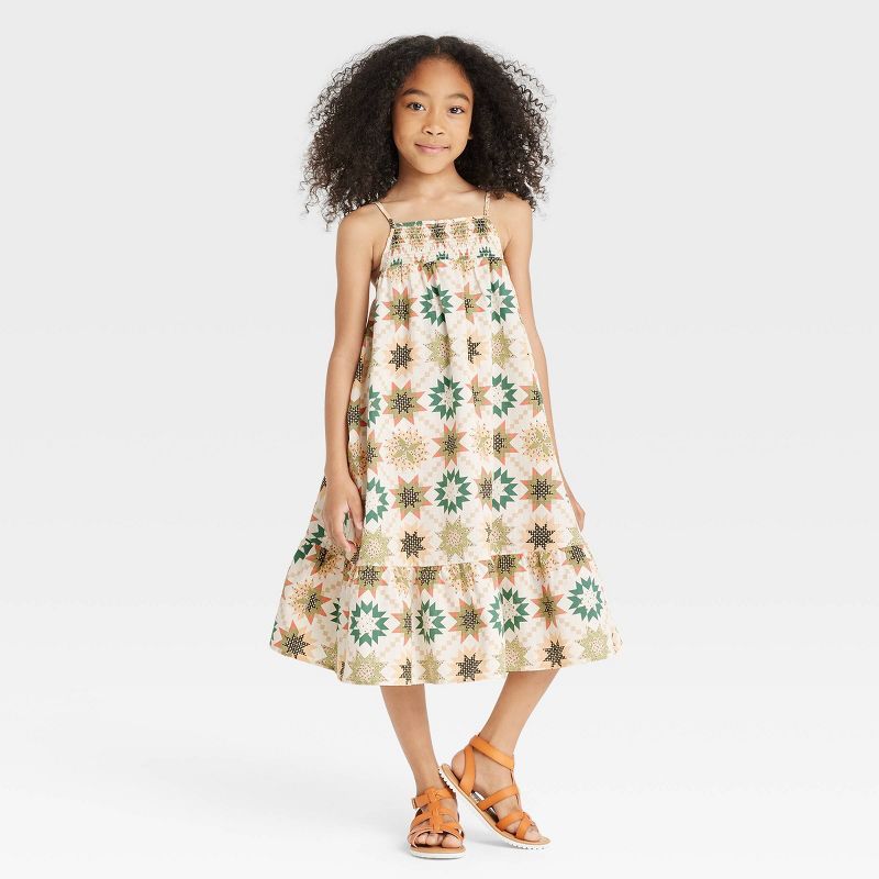 Girls' Sleeveless Maxi Dress - Cat & Jack™ Cream | Target