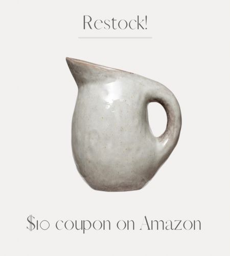 This is my favorite piece to store my wooden kitchen utensils in on my counter. I love the reactive glazed finish on this pitcher. Be sure to clip the $10.20 coupon on Amazon to get it for around $40!

#LTKfindsunder50 #LTKhome #LTKsalealert