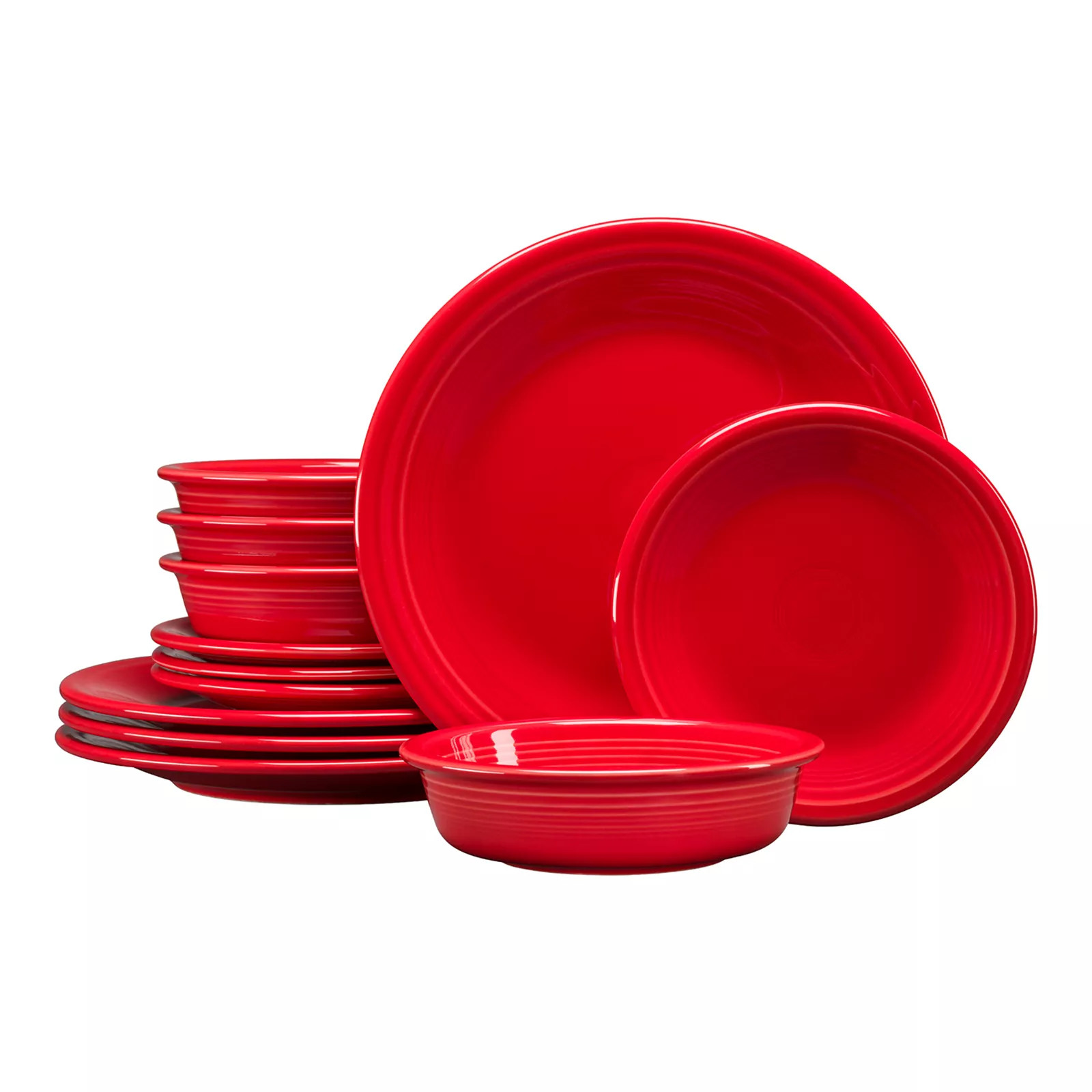 Fiesta Classic 12-piece Dinnerware Set, Red | Kohl's