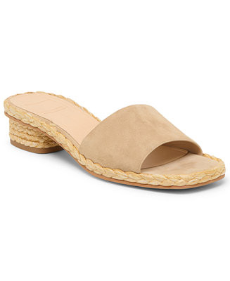 Women's Dixi Slide-Low Raffia Heel Dress Sandals | Macy's