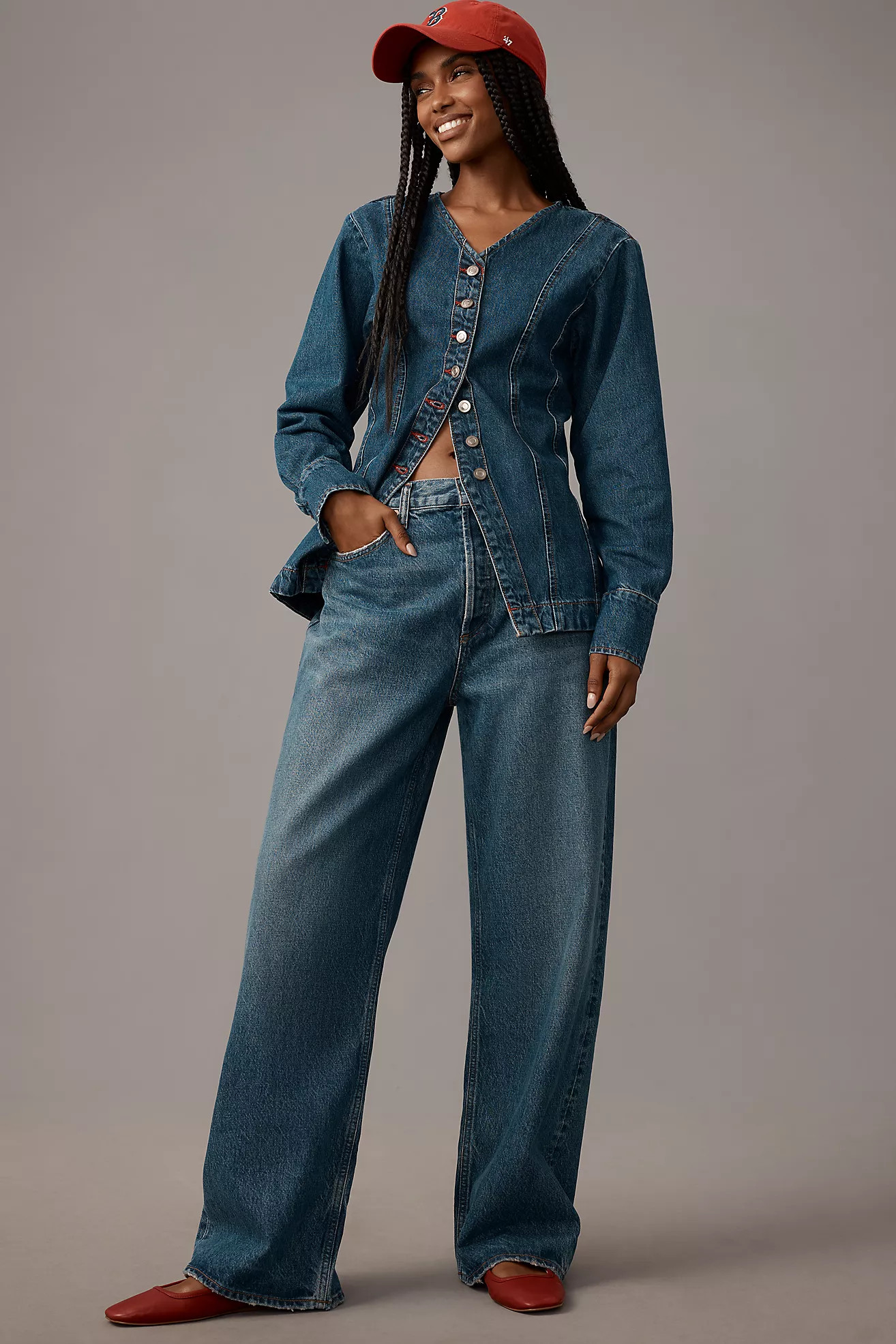 AGOLDE Low-Slung Baggy Jeans | Anthropologie (US)