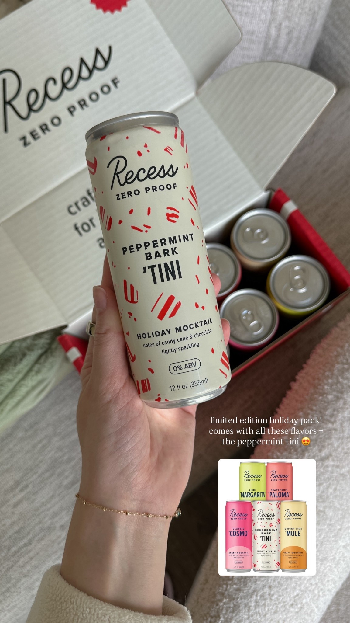 limited edition holiday mocktail pack 🤭💌🎅🍸 recess is my fav for chill low-cal drinks packed with adaptogens 

shop on amazon (linked) or on their site directly - use code MARYWOREWHAT 

[holiday cocktail ideas, holidays drinks, sparkling water, peppermint tini candy cane soda, gift idea for him for her, friendsgiving drink recipes, recipe ideas, housewarming gift, christmas presents, gifts, stocking stuffer, wellness, seasonal, gift guide]

#LTKHoliday #LTKGiftGuide #LTKSeasonal