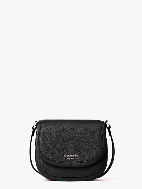 Kate Spade Roulette Small Saddle Bag, Black | Kate Spade (US)