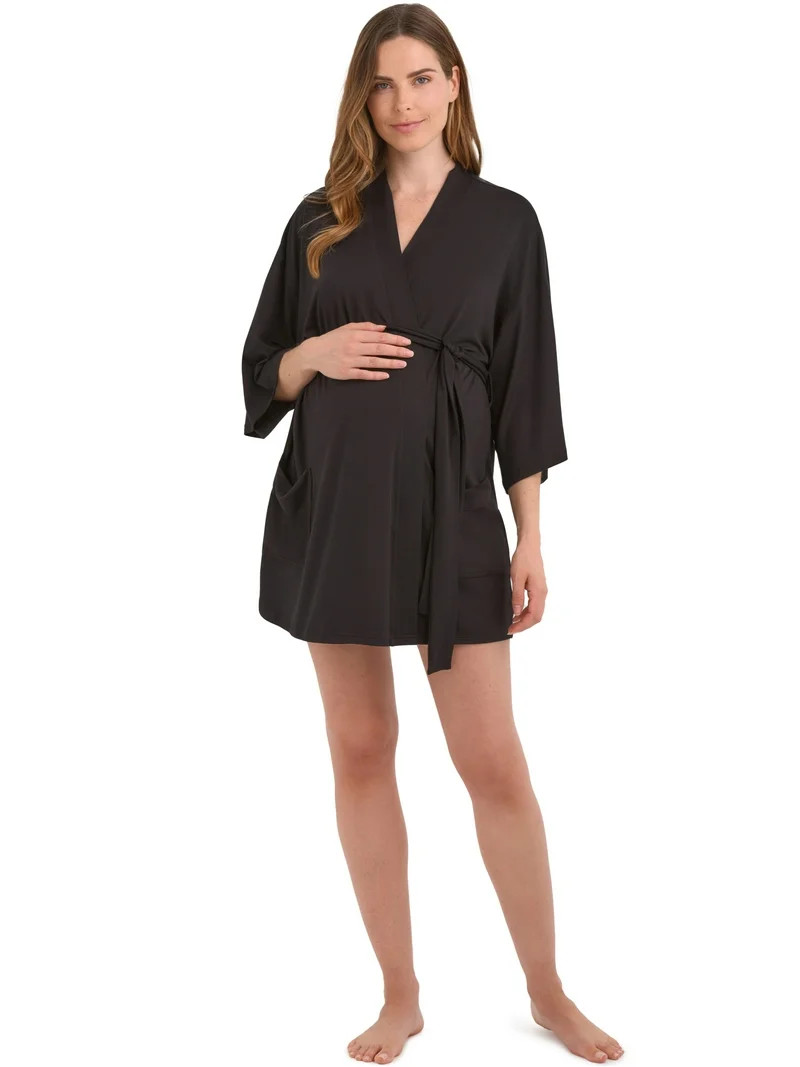 Joyspun Women's Maternity Kimono Robe, Sizes S-XXXL | Walmart (US)
