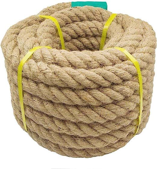 Aoneky Jute Rope - 1.18/1.5 Inch Twisted Hemp Rope for Crafts, Climbing, Anchor, Hammock, Nautica... | Amazon (US)