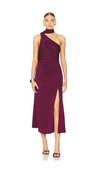 x REVOLVE X Revolve Estra Midi Dress in Wine | Revolve Clothing (Global)