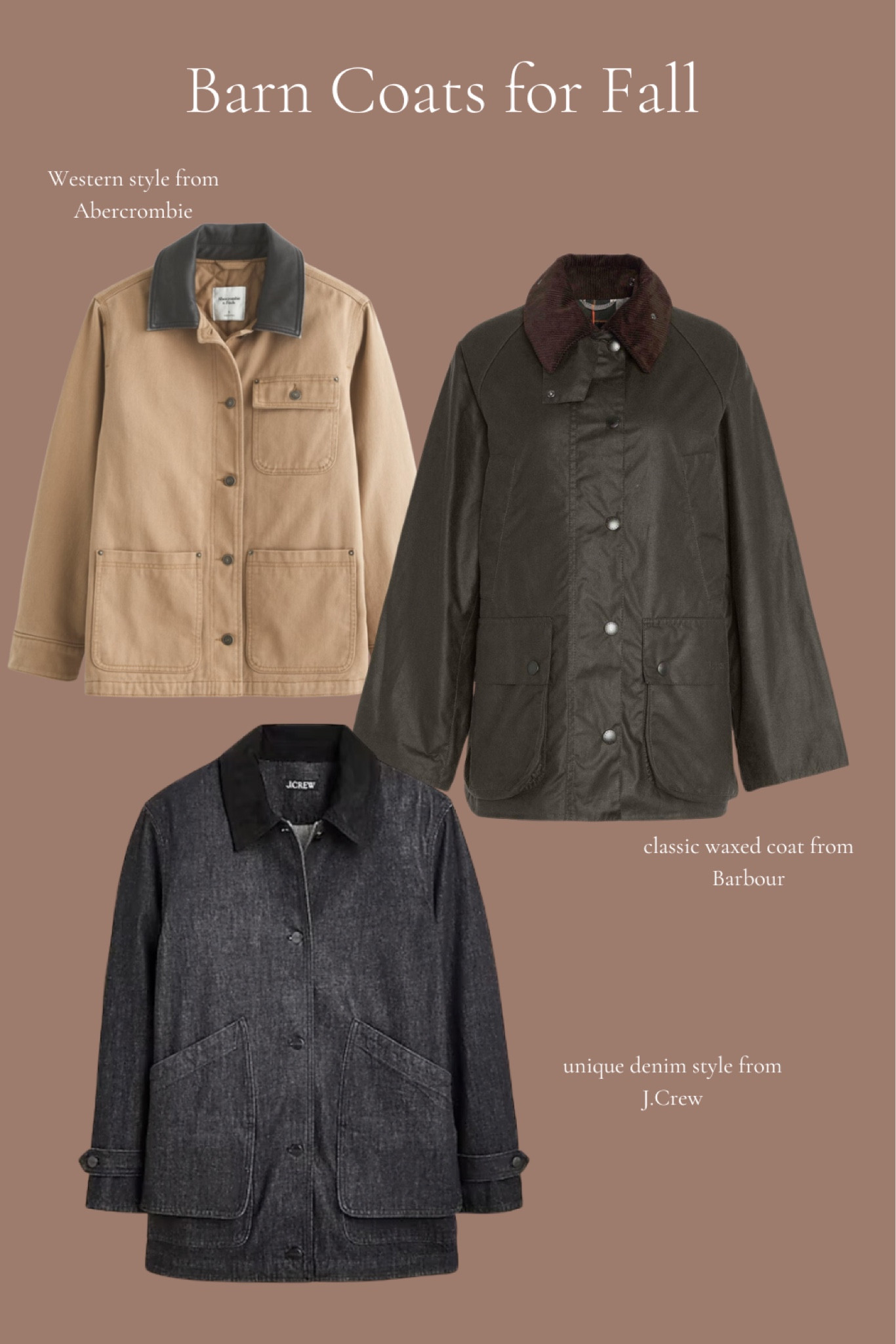 My fav barn coats for fall 2024! 

#LTKStyleTip #LTKFindsUnder100 #LTKSaleAlert