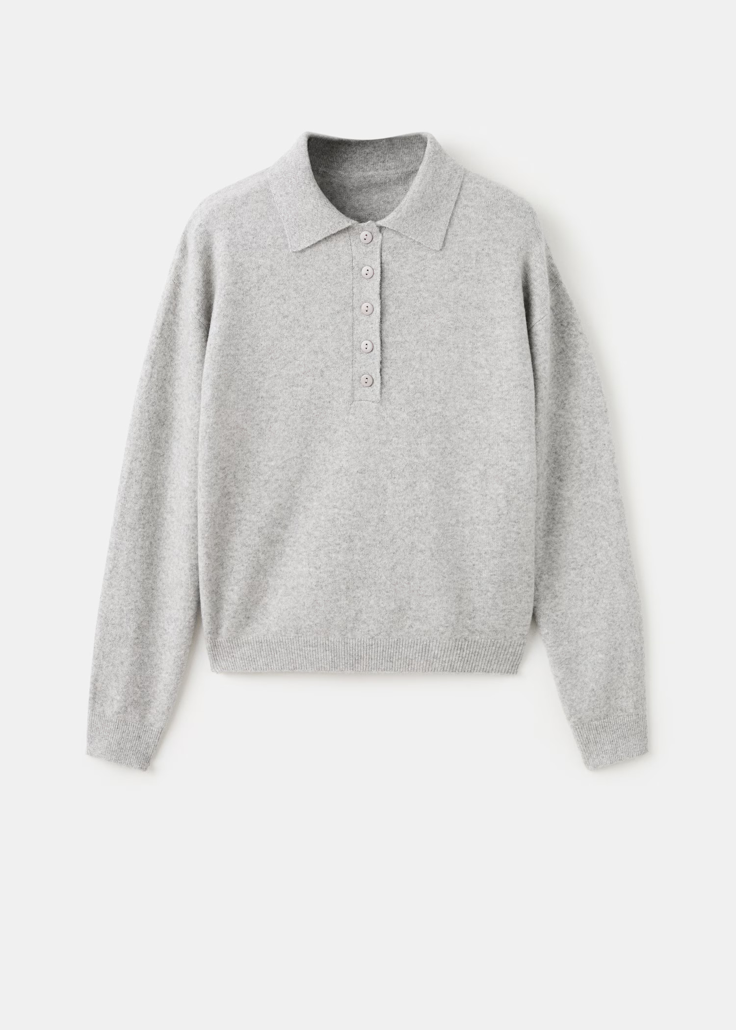 Long-sleeved polo-neck sweater | MANGO (UK)