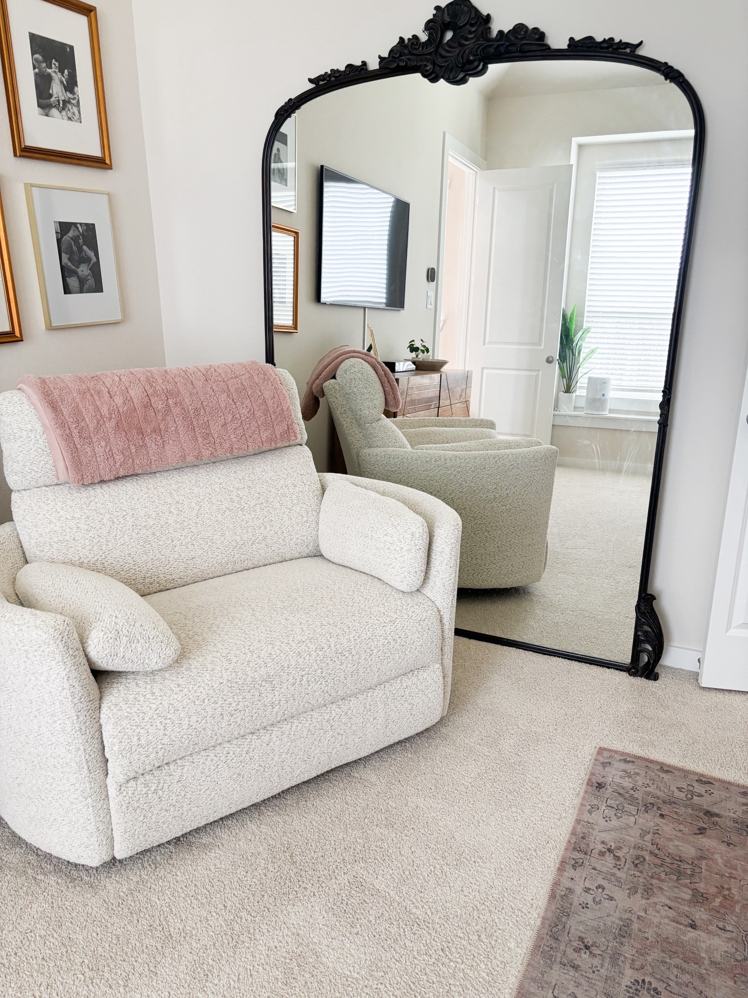 A moment for the mirror! The quality of this floor mirror is on another level and the antique detail is stunning. This is a favorite of all my friends and family and a best seller! Fills up the blank wall in our primary bedroom so perfectly! 

#LTKHome #LTKSummerEdit #LTKFamily