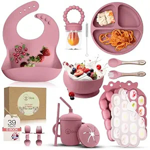 O'doe™Baby Weaning Set, 15 Pcs Silicone Baby Feeding Set BPA-Free | Silicone Feeding Set for Ba... | Amazon (US)