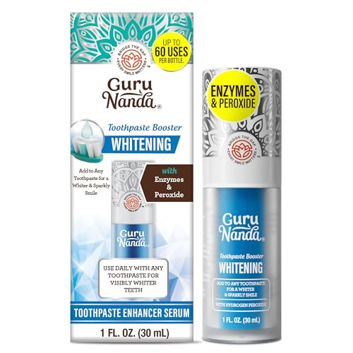 GuruNanda Whitening Toothpaste Booster with Enzymes & Peroxide \u2013 Add to Toothpaste for White... | Amazon (US)