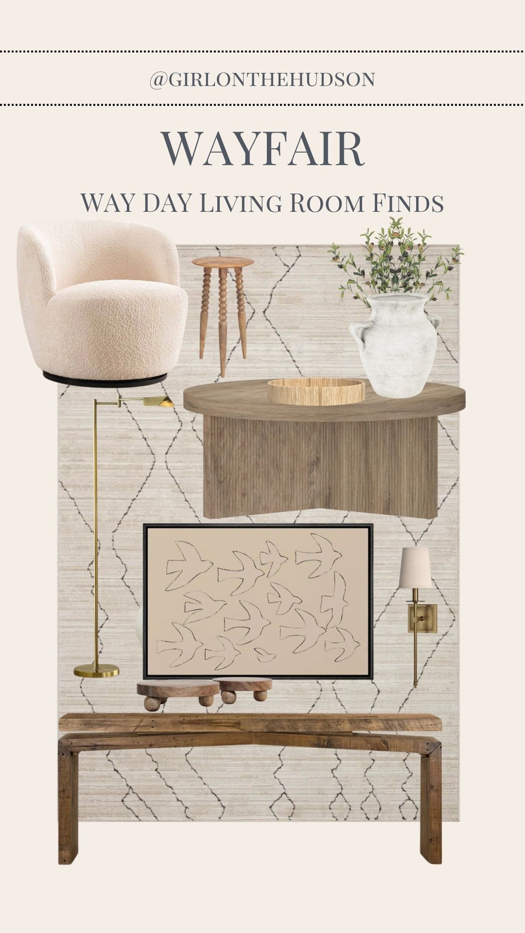 Wayfair Way Day living room finds! The softest rug, ottomans, art, floor lamp, round coffee table, console and home decor  all up to 80% off!  

#wayfair 
#wayday 
#wayfairpartner 

Comment SHOP below to receive a DM with the link to this post on my LTK ⬇ https://liketk.it/5sED6 #ltksalealert #ltkhome #ltkseasonal

#LTKFindsUnder100 #LTKSaleAlert #LTKHome