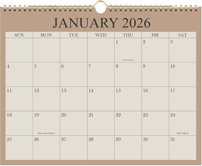 Calendar 2026 - Wall Calendar from January 2026 - June 2027, 18 Months Calendar with Premium Pape... | Amazon (US)