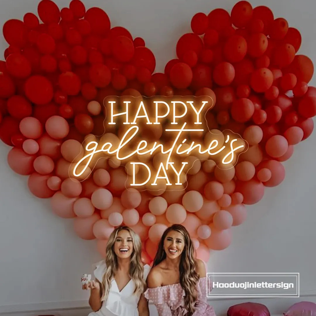 Happy Galentine's Day Neon Sign, Custom Girls Valentine's Day LED Neon Light, Friends Galentine's... | Etsy (US)