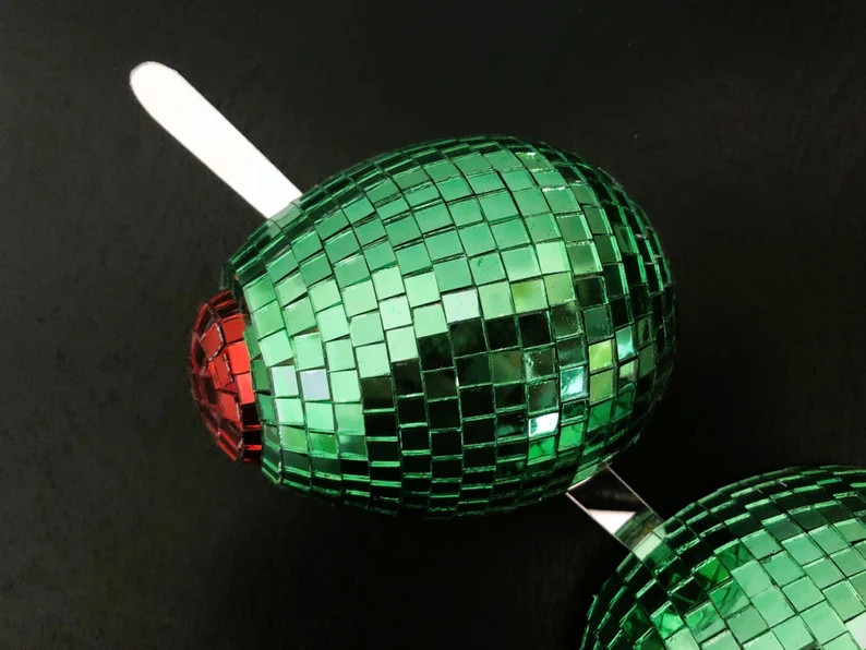 Disco Martini Olives Funky Food 3D Bar Decor Maximalist Mirror Pop Art - Etsy | Etsy (US)