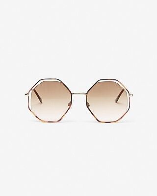 Octagon Cut-Out Sunglasses | Express