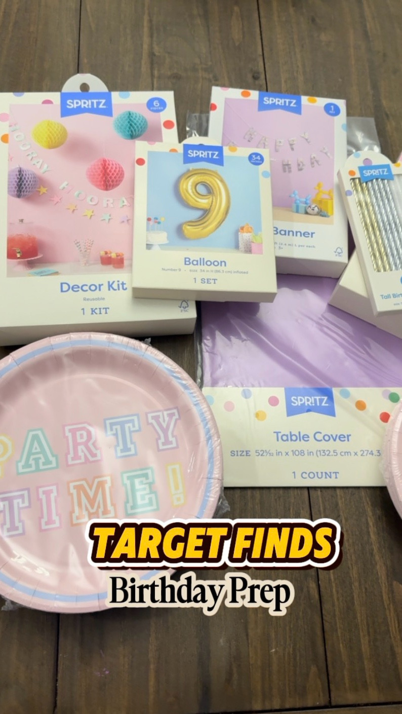 Quick Target run for my daughter’s birthday 🎈
Love all the cute Spritz decor options. My go-to for every party!
Simple, fun, and affordable. 

Sharing the final setup soon!



#LTKmomlife #LTKdayinmylife
