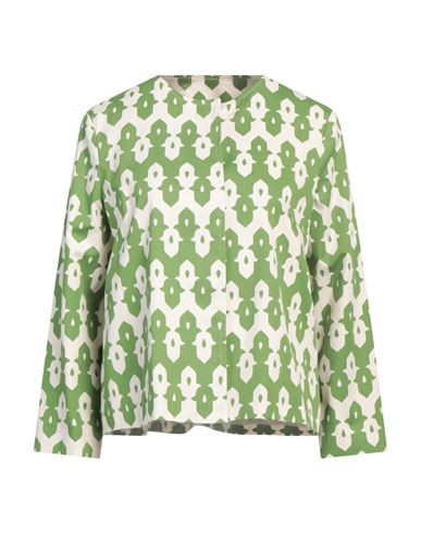 Niū Woman Jacket Green Size S Cotton, Elastane | YOOX (US)