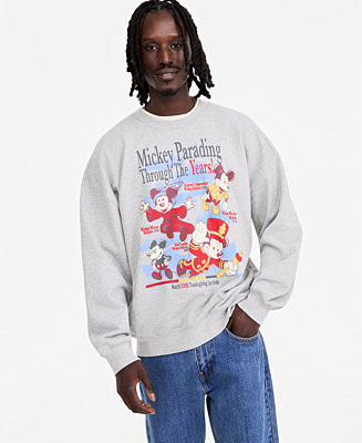 Adult Mickey Mouse Parade Balloons Through The Years Crewneck Sweatshirt | Macy's
