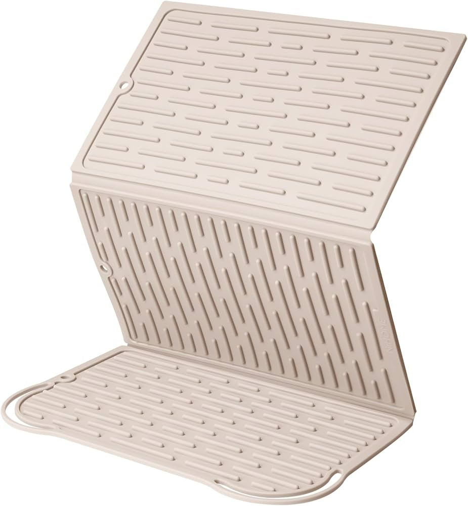 NiHome Trifold Dish Drying Mat Extra-Large 23.4"x12.8", Foldable Compact Easy Storage Silicone Dr... | Amazon (US)