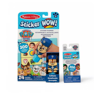 Melissa & Doug Sticker WOW! Chase Bundle: PAW Patrol Animals, 500 Pieces, 24 Sheets | Target