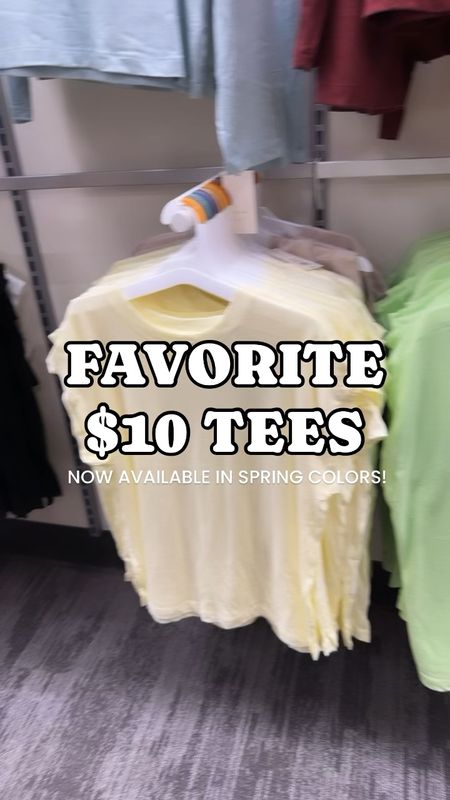 Our favorite extended shoulder $10 T-shirt from target is now available in the most beautiful spring colors! How fun are these!

#LTKSeasonal #LTKstyletip #LTKfindsunder50