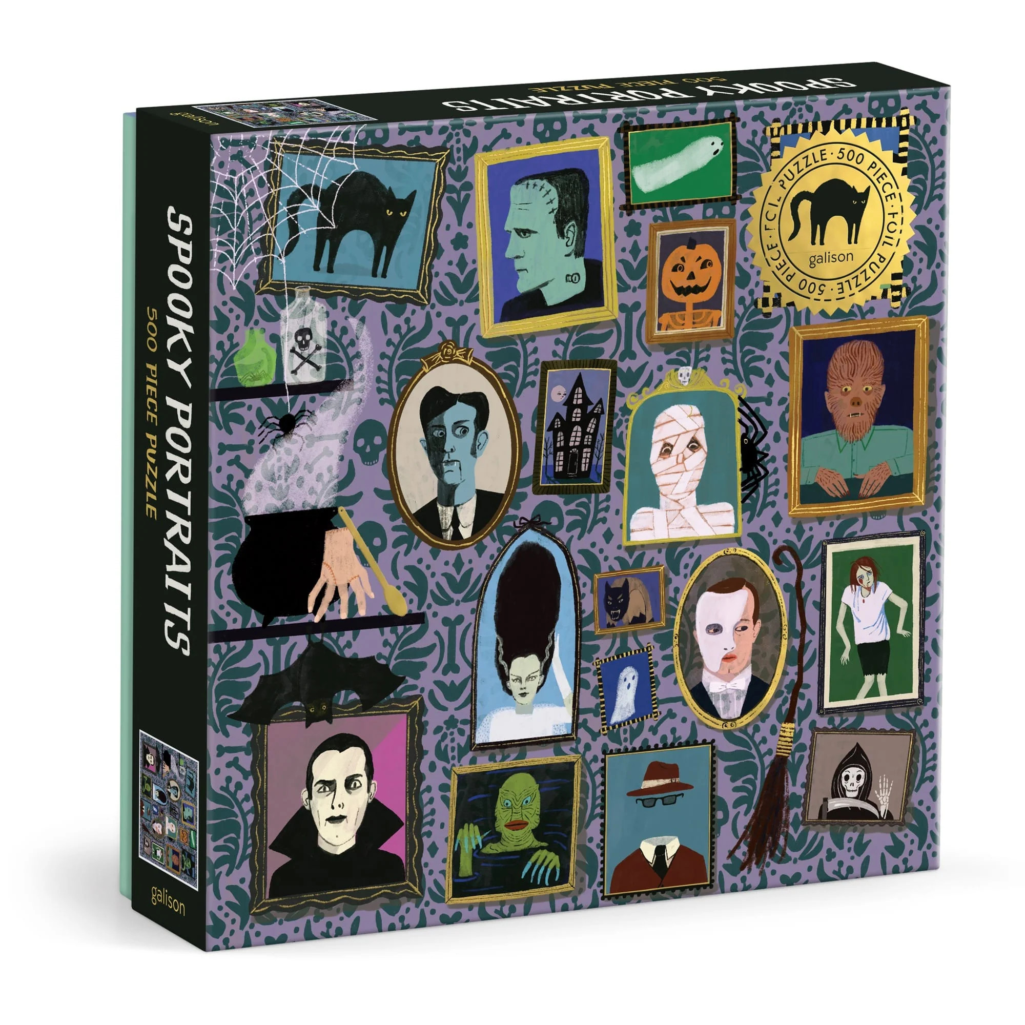 Spooky Portraits 500 Piece Foil Puzzle | Galison