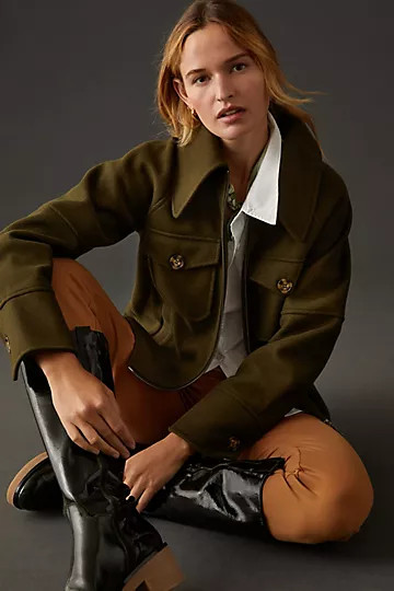 Avec Les Filles Double-Knit Shirt Jacket | Anthropologie (US)