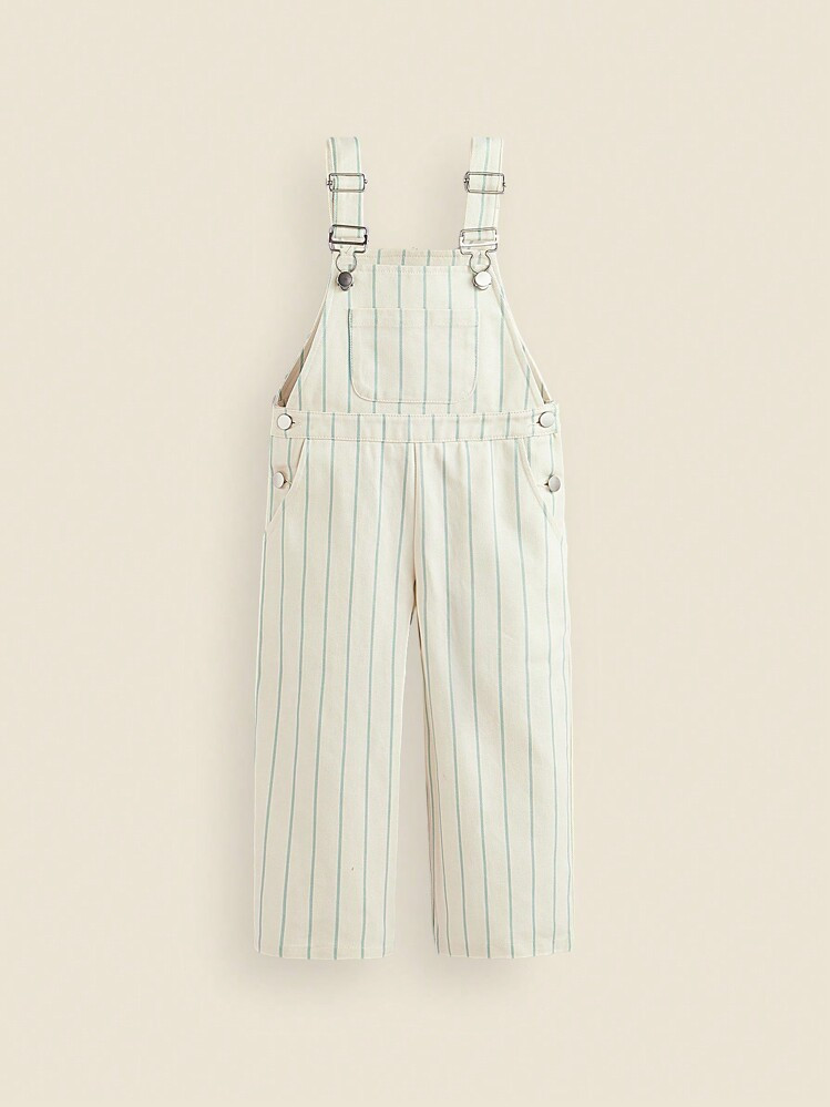 THE HAPPY LOOK Young Girl Summer Striped Outdoor Activity Rolled Hem Slant Pocket Woven Casual Lo... | SHEIN