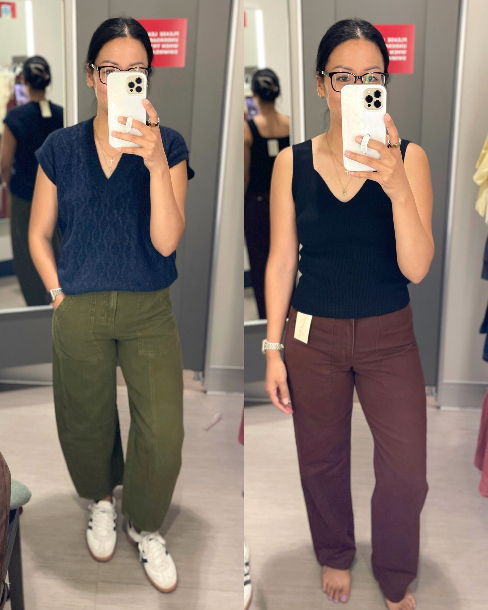 Size XS sweater vest
Size 2 barrel pants (prefer size 4 for my long torso)
Size XS black tank 
Size 4 brown pants
Sized down 1/2 in sneakers


#LTKFindsUnder50 #LTKSeasonal #LTKOver40