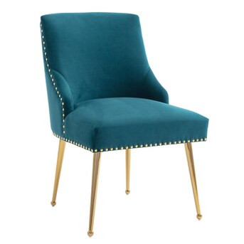 Mondawe Modern Peacock Blue Accent Chair | Lowe's
