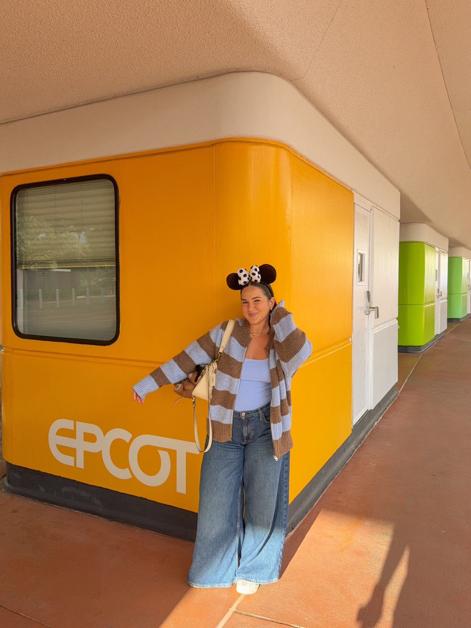 disney date night ootn - obsessed with this new striped sweater 🧸🤎 wearing a M/L! // fall sweaters, fall outfit ideas, stripes 

#LTKPetite #LTKMidsize #LTKTravel