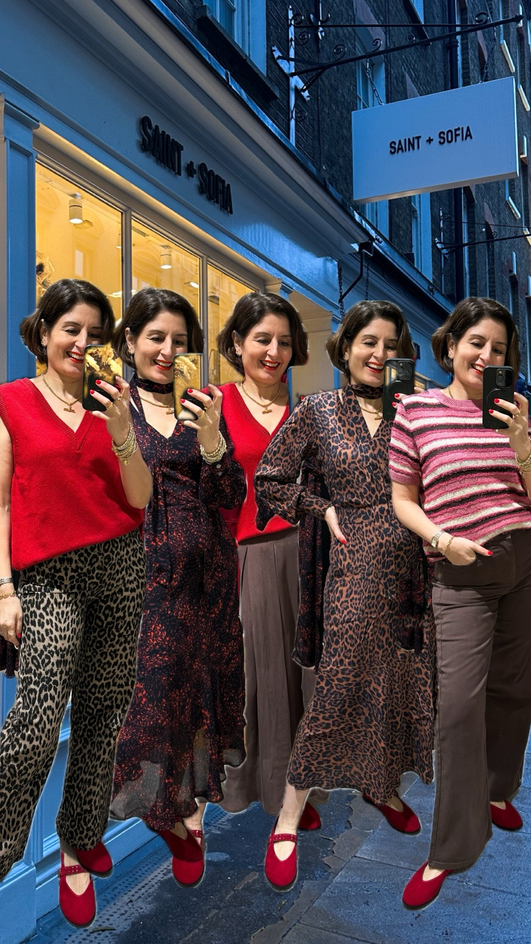 Red, leopard & brown Saint + Sofia try-on - guess which look was my fav! The size 8 dress fit best (wearing the 10 in the vb leopard), prob need a 12 in the jeans (wearing the 10 - bit tight), XS in the red vest was the best fit  

#LTKuk #LTKFashionMonth #LTKspring