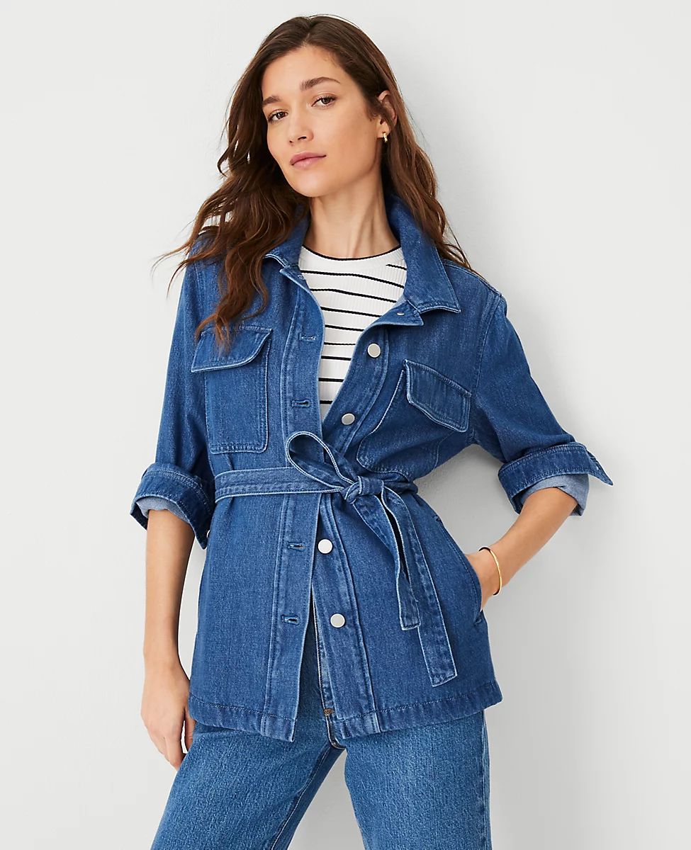 Petite AT Weekend Denim Chore Jacket | Ann Taylor (US)