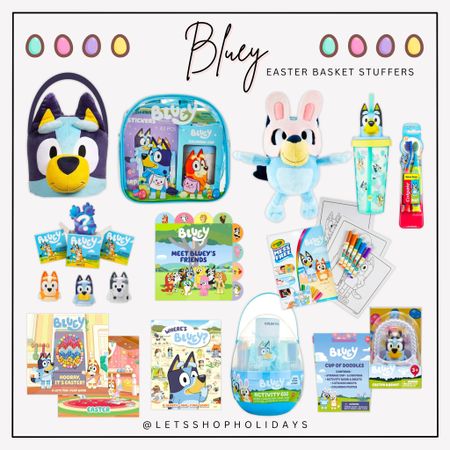 Bluey Easter basket stuffers, blue easter, easter basket for boys, easter basket for girls, bluey and bingo, walmart easter 

#LTKSeasonal #LTKfindsunder50 #LTKkids