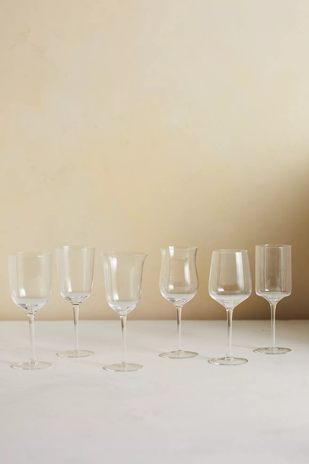 Assorted Glass Goblets, Set of 6 Clear | Anthropologie (US)