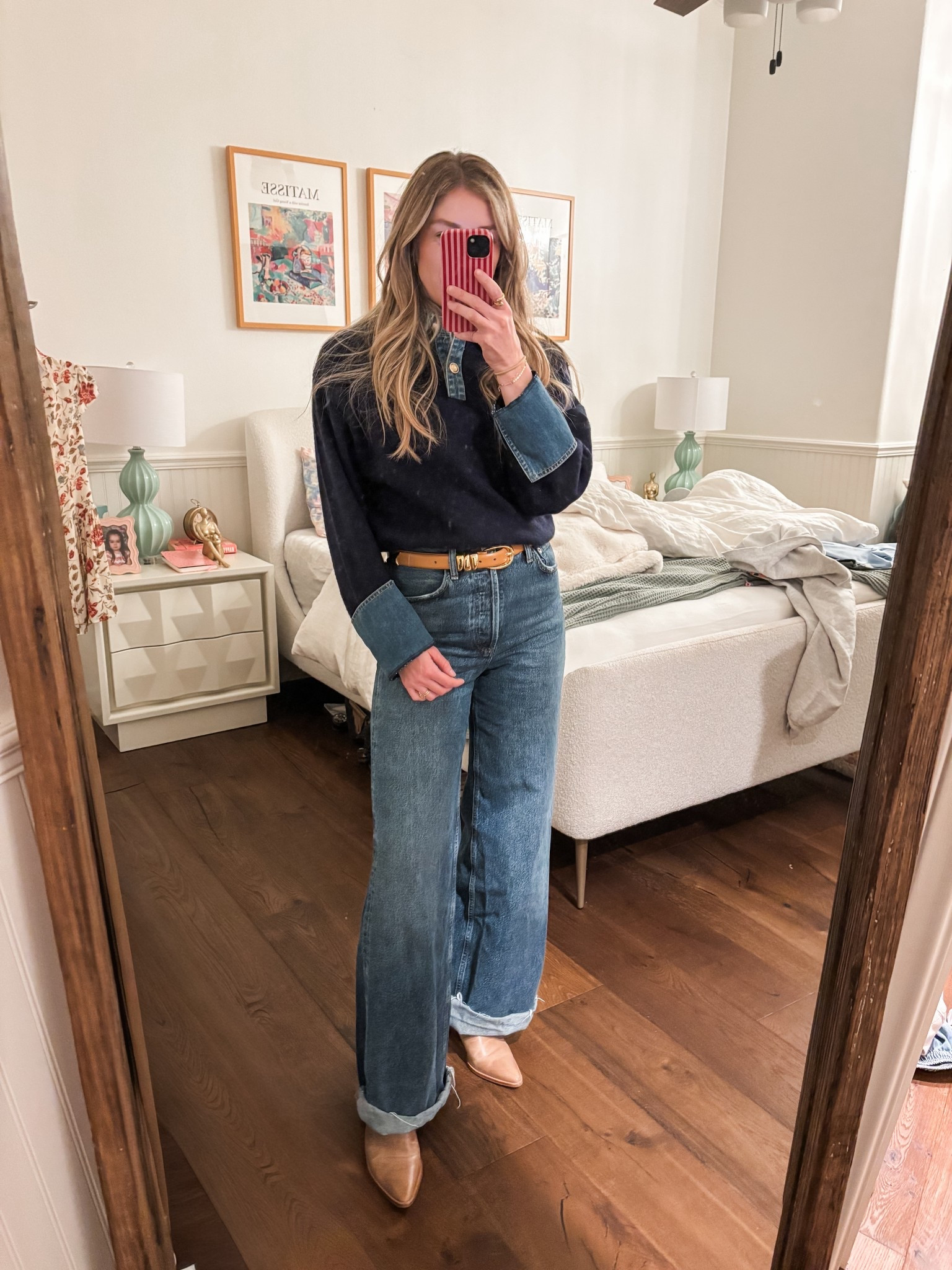 jeans run big / i sized down two sizes! 
top - xs 

#LTKSaleAlert #LTKFindsUnder50 #LTKootd