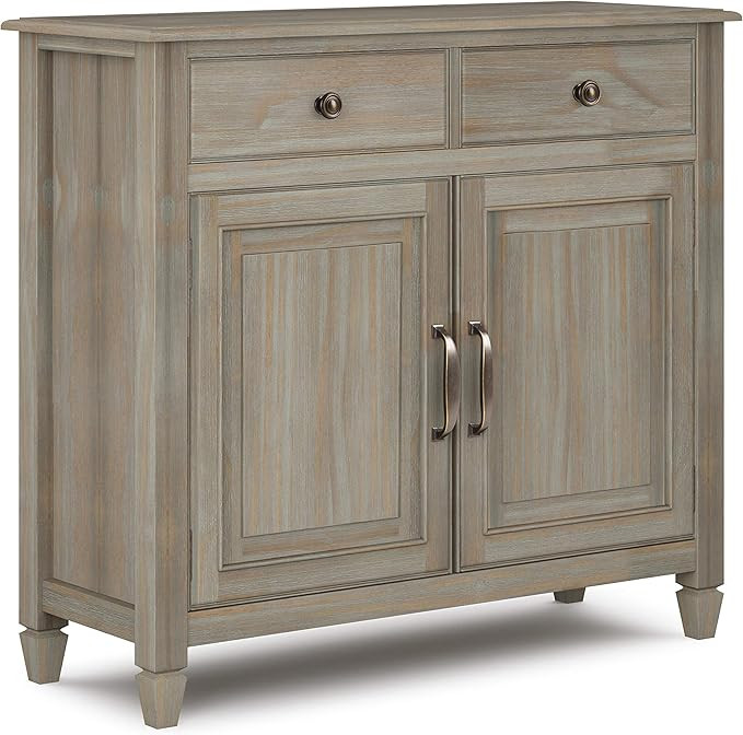 SIMPLIHOME Connaught SOLID WOOD 40 inch Wide Transitional Entryway Storage Cabinet in Distressed ... | Amazon (US)