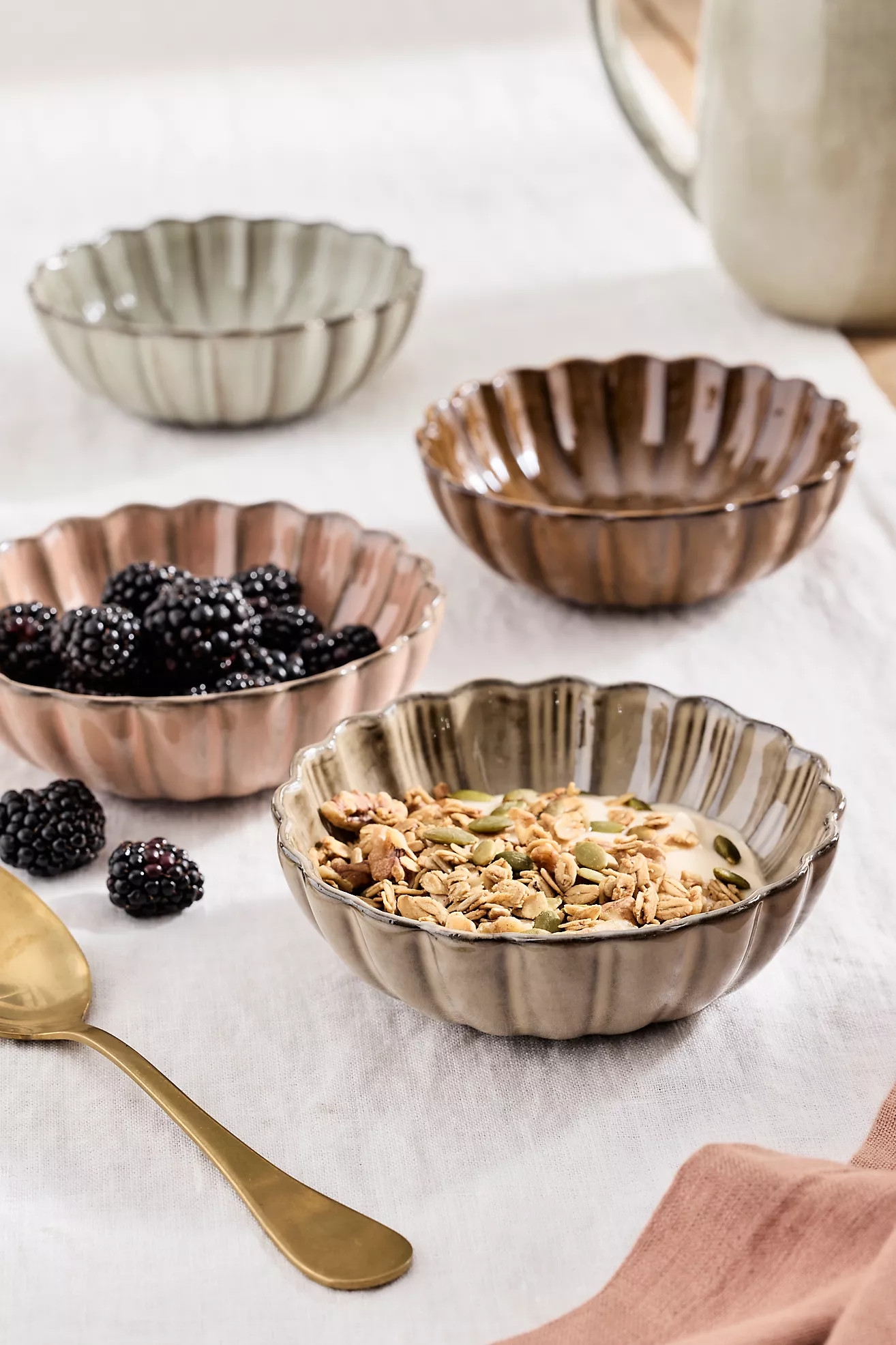 Corfu Stoneware Bowls, Set of 4 Large | Anthropologie (US)