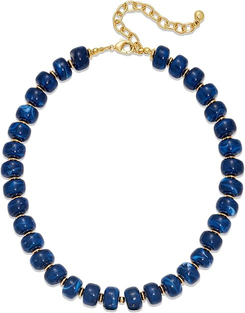 Summer Beach Jewelry Chunky Beaded Necklace for Women Trendy Statement Big Colorful Resin Bead Ch... | Amazon (US)