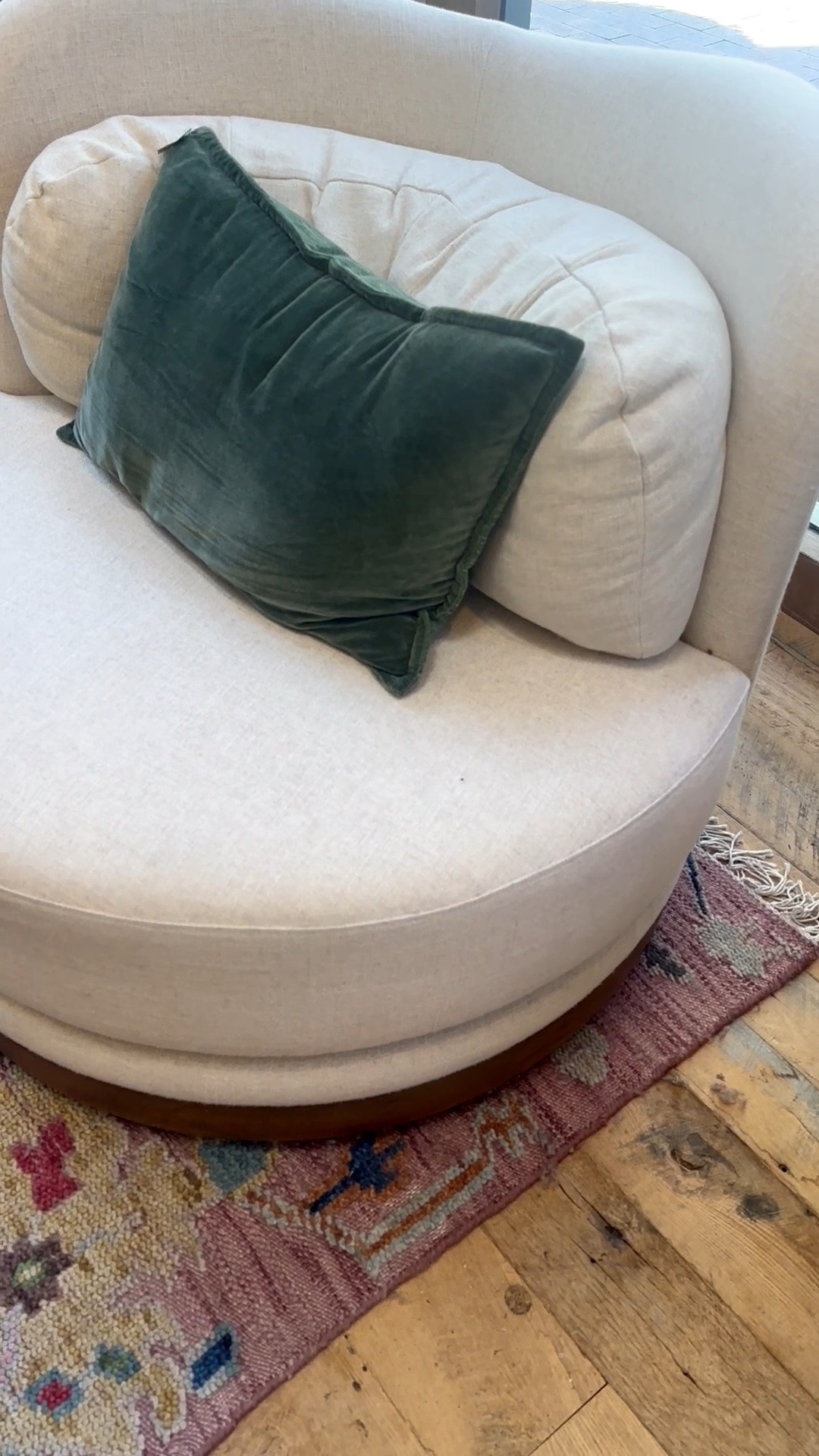 A swivel chair with a beautifully clean, curved silhouette.

I love how petite and sculptural it looks, yet the seat is surprisingly wide and comfortable once you sit down. The generous proportions make it perfect for lounging without giving the room a heavy or oversized feeling.

It works beautifully in a bedroom, reading corner, dressing area, or anywhere you want to create a relaxed seating moment. The swivel base adds even more comfort and flexibility, while the soft curves bring a modern, inviting feel to the space.

#SwivelChair #AccentChair #LoungeChair #BedroomChair #CurvedFurniture #CurvedSilhouette #ModernFurniture #BedroomDecor #ReadingNook #InteriorDesign

#LTKdayinmylife #LTKHome #LTKSaleAlert