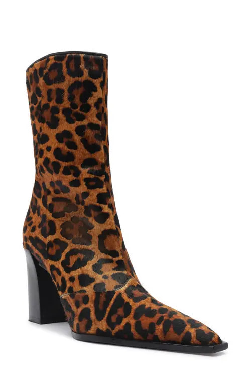 Schutz Raffaela Pointed Toe Bootie in Leopard at Nordstrom, Size 11 | Nordstrom