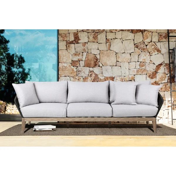 Borlänge 93'' Wide Outdoor Patio Sofa with Cushions | Wayfair North America