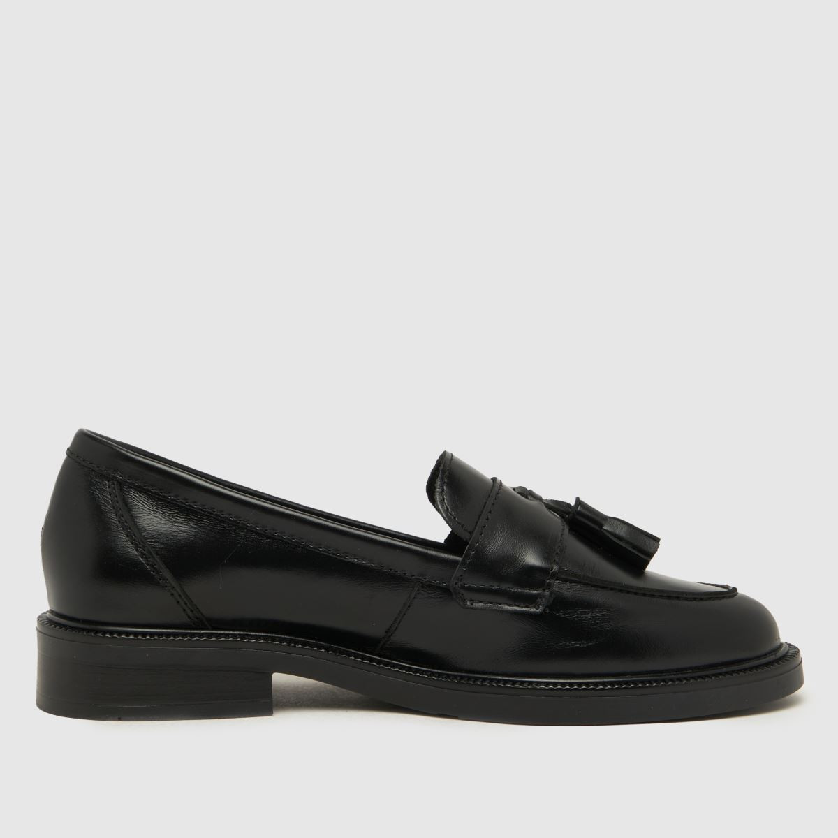 Womens Black schuh Lina Leather Tassel Loafer Flat Shoes | schuh | Schuh