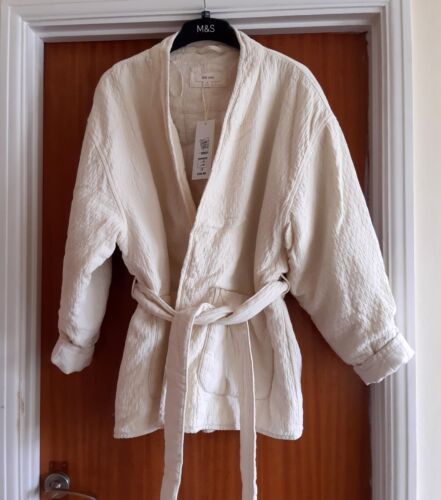 BNWT M&S Per Una cream padded kimono style jacket size 18 | eBay UK