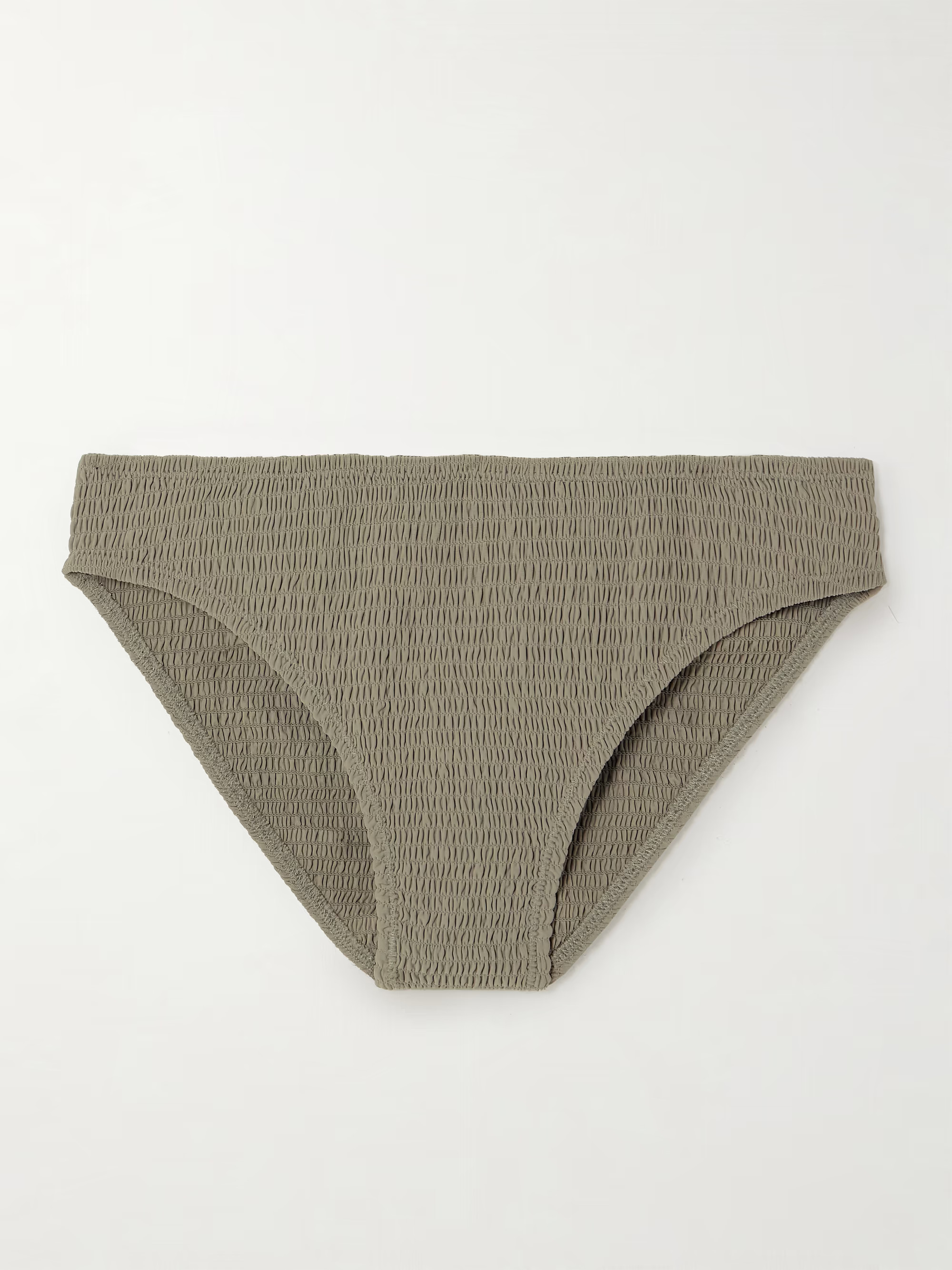 Shirred recycled bikini briefs | NET-A-PORTER (UK & EU)