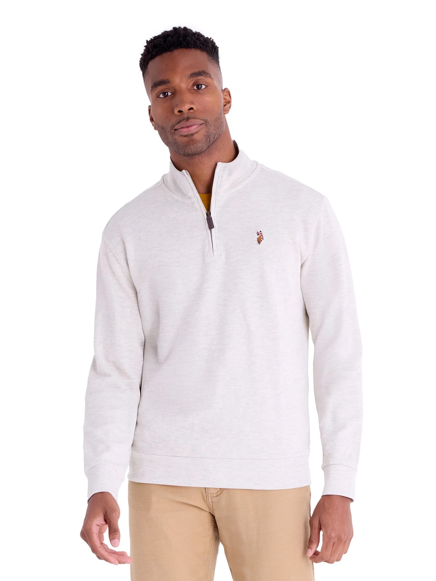 U.S. Polo Assn. Men's Quarter Zip Flatback | Walmart (US)